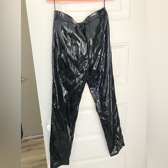Faux Leather Black Pencil Pants With Tag Never Worn - Picture 4 of 4
